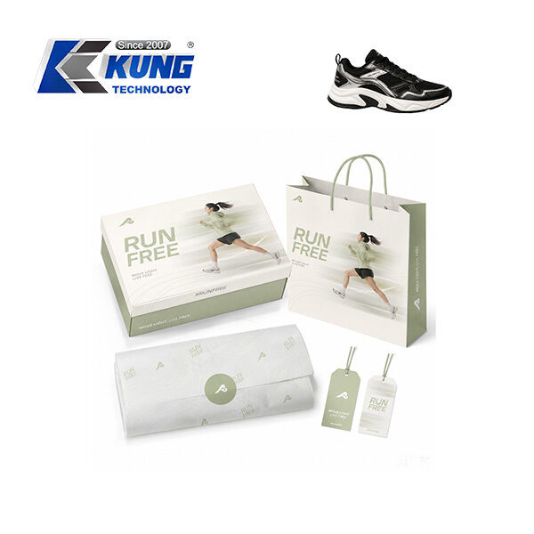 Innovative custom shoe boxes hang tags shopping bags and tissue paper for shoemaking packaging