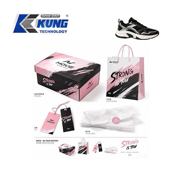Innovative custom shoe boxes hang tags shopping bags and tissue paper for shoemaking packaging