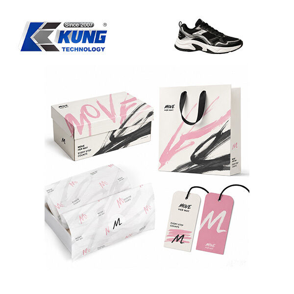 Innovative shoe-making accessories offering custom shoe boxes hang tags shopping bags and tissue paper for shoemaking packaging