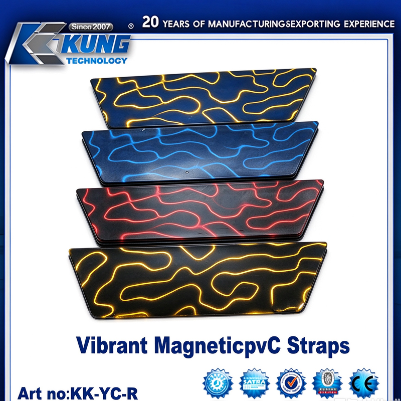 Vibrant Magnetic PVC Straps Custom Wavy Pattern Decorative PVC Strips For Shoe Upper Handbag Leather Goods Accessories