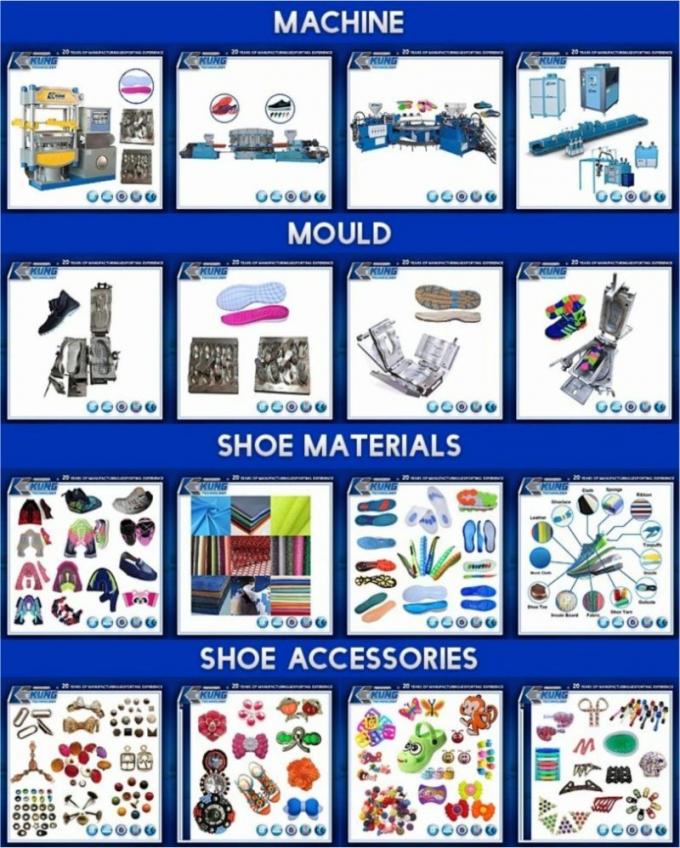 Mesin Pembuat Sol TPR Slipper Praktis, Mesin Injeksi Hembusan Udara PVC Rotary 5